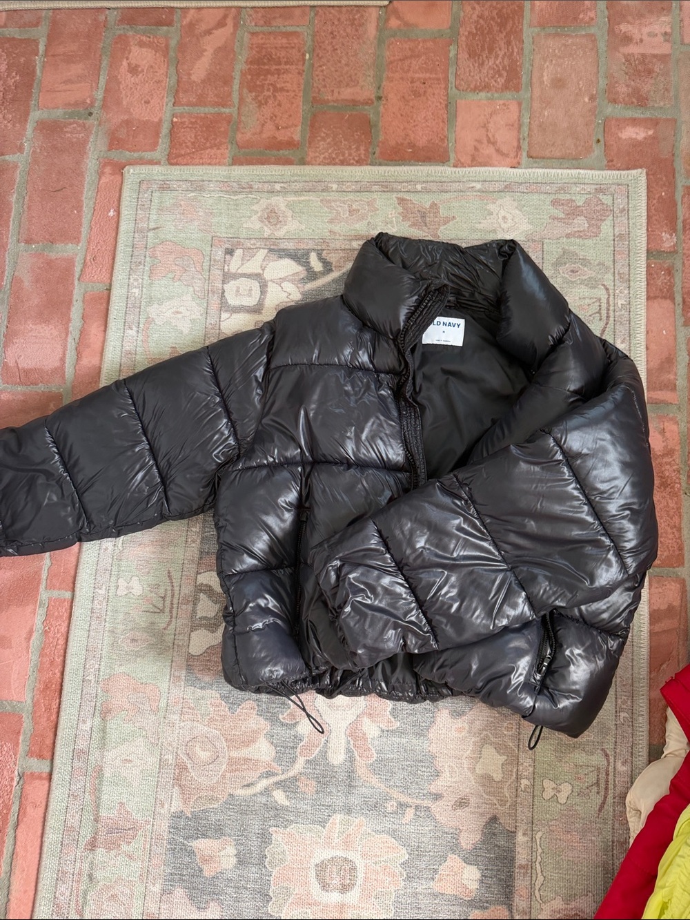 Old Navy Black Shiny Puffer Jacket